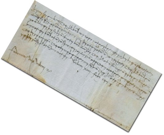 Secundus Manuscriptus Seconsa lettera di credito medievale
